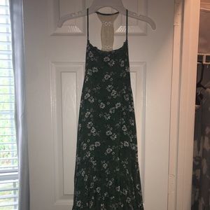 Green floral dress